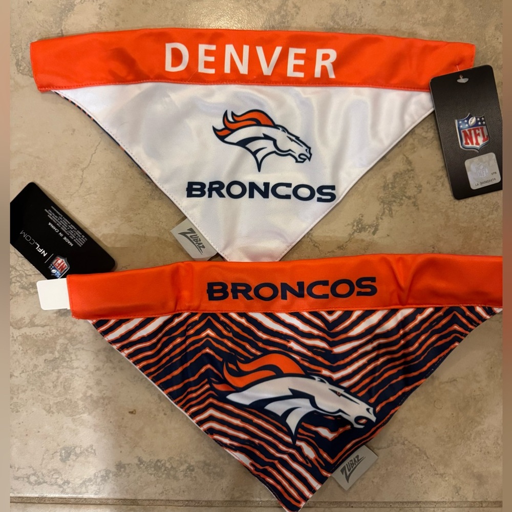 NFL Denver broncos dog collar bandanas (2)